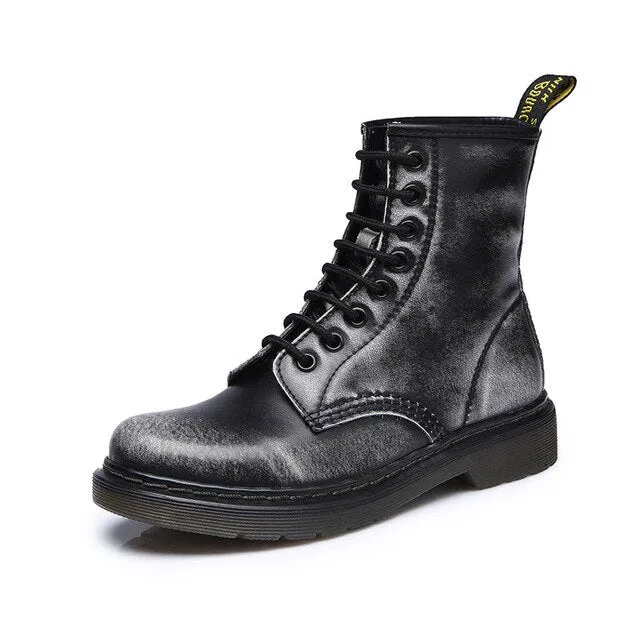2020 Boots Women Genuine Leather Shoes For Winter Boots Shoes Woman Casual Spring Genuine Leather Botas Mujer Female Ankle Boots