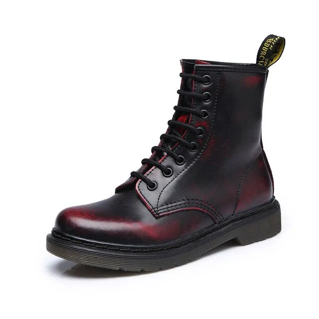 2020 Boots Women Genuine Leather Shoes For Winter Boots Shoes Woman Casual Spring Genuine Leather Botas Mujer Female Ankle Boots