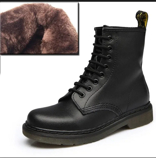 2020 Boots Women Genuine Leather Shoes For Winter Boots Shoes Woman Casual Spring Genuine Leather Botas Mujer Female Ankle Boots
