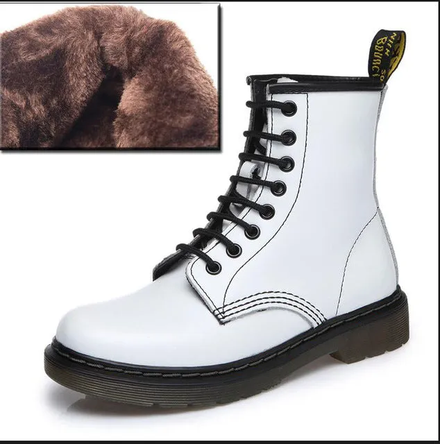 2020 Boots Women Genuine Leather Shoes For Winter Boots Shoes Woman Casual Spring Genuine Leather Botas Mujer Female Ankle Boots