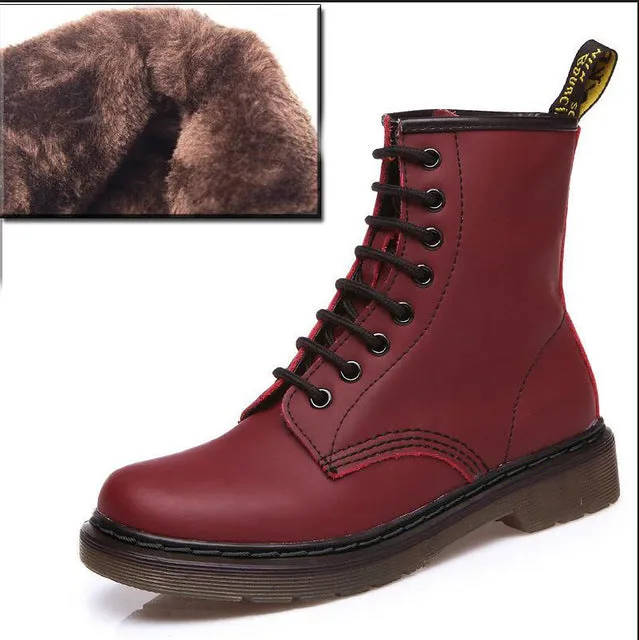 2020 Boots Women Genuine Leather Shoes For Winter Boots Shoes Woman Casual Spring Genuine Leather Botas Mujer Female Ankle Boots