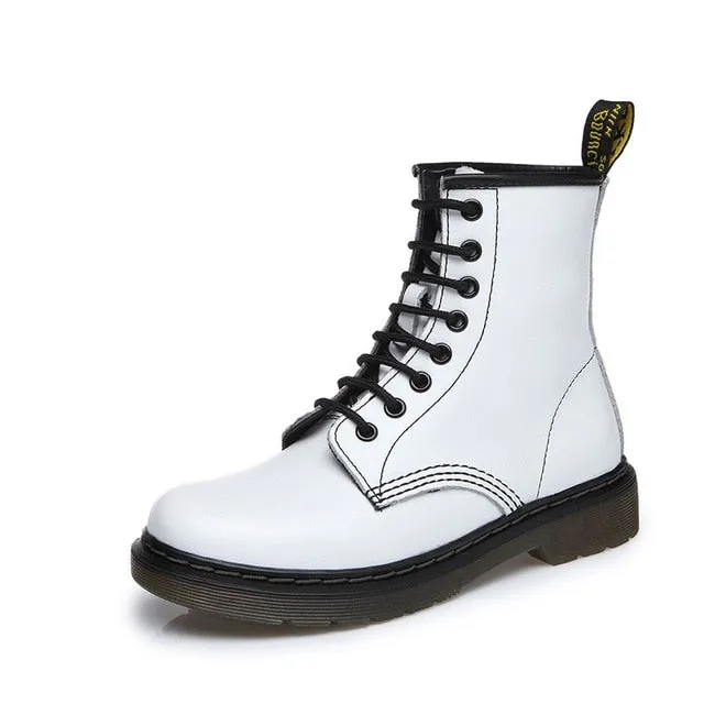 2020 Boots Women Genuine Leather Shoes For Winter Boots Shoes Woman Casual Spring Genuine Leather Botas Mujer Female Ankle Boots