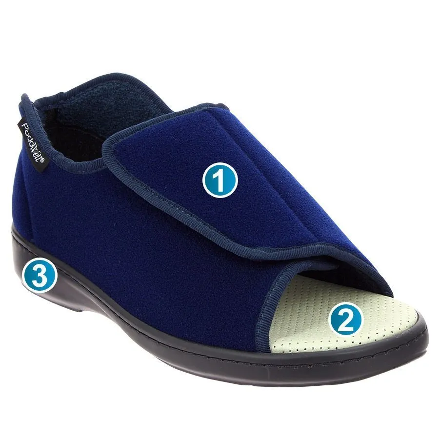 Alexis - Wide Adjustable Open Toe Shoe/Sandal