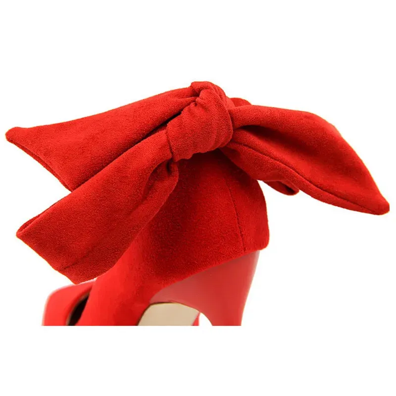 Basic Bow-Knot Pumps High Heels Stiletto for Ladies