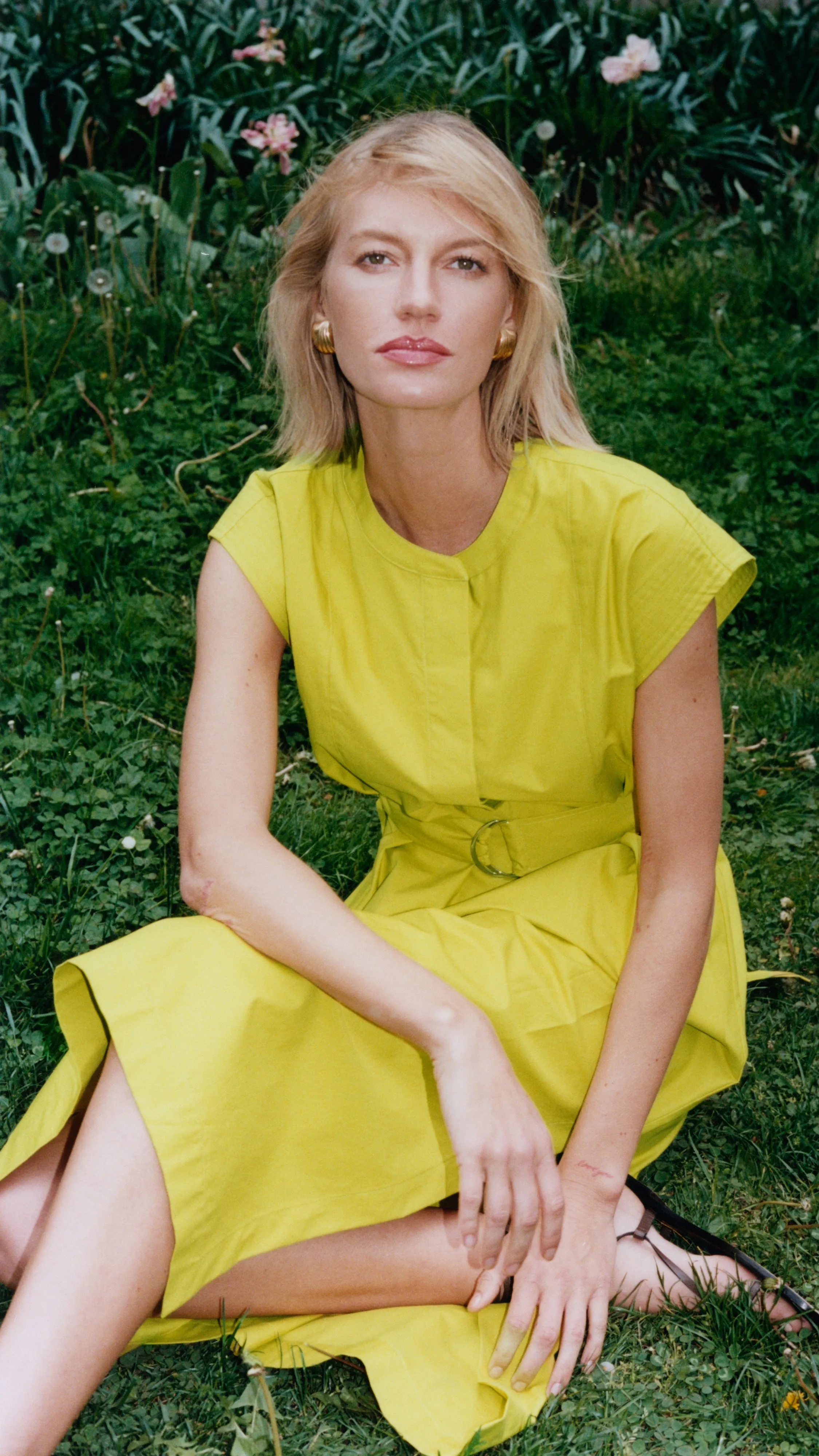 Bib Dress in Cotton Twill | Avocado