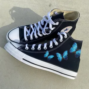 Blue Butterfly Chucks