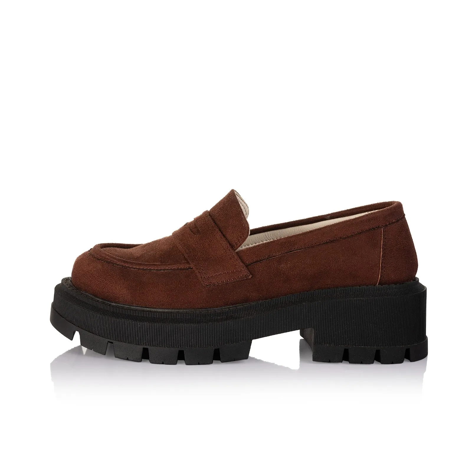 Bordeaux Suede Platform Loafer