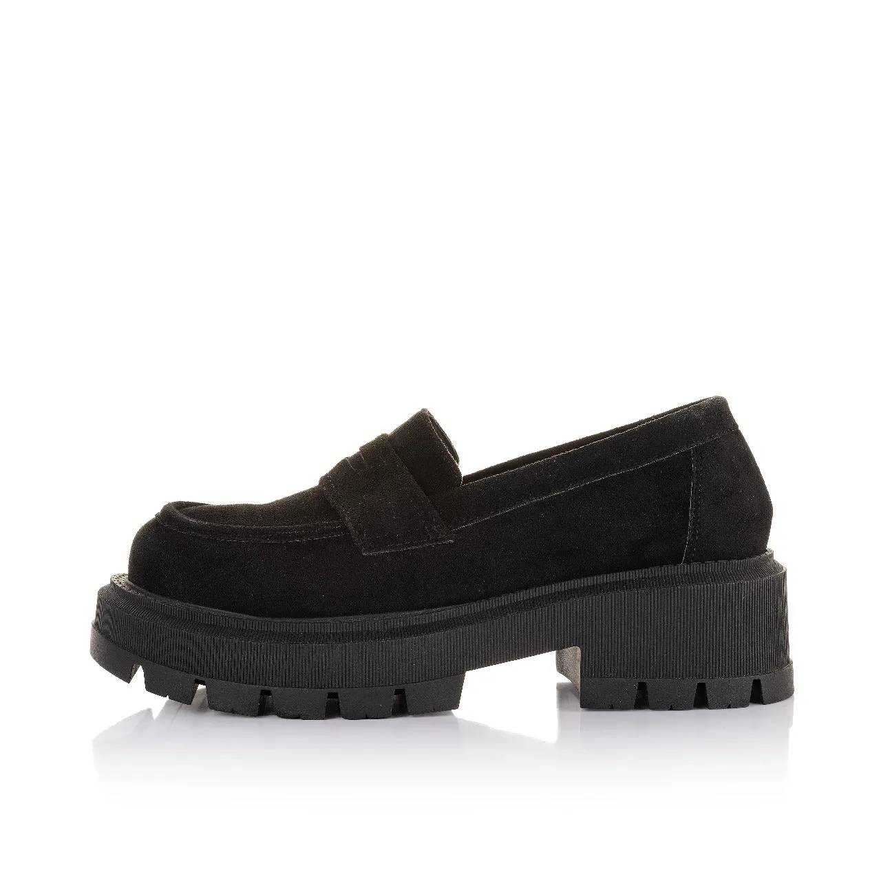 Bordeaux Suede Platform Loafer