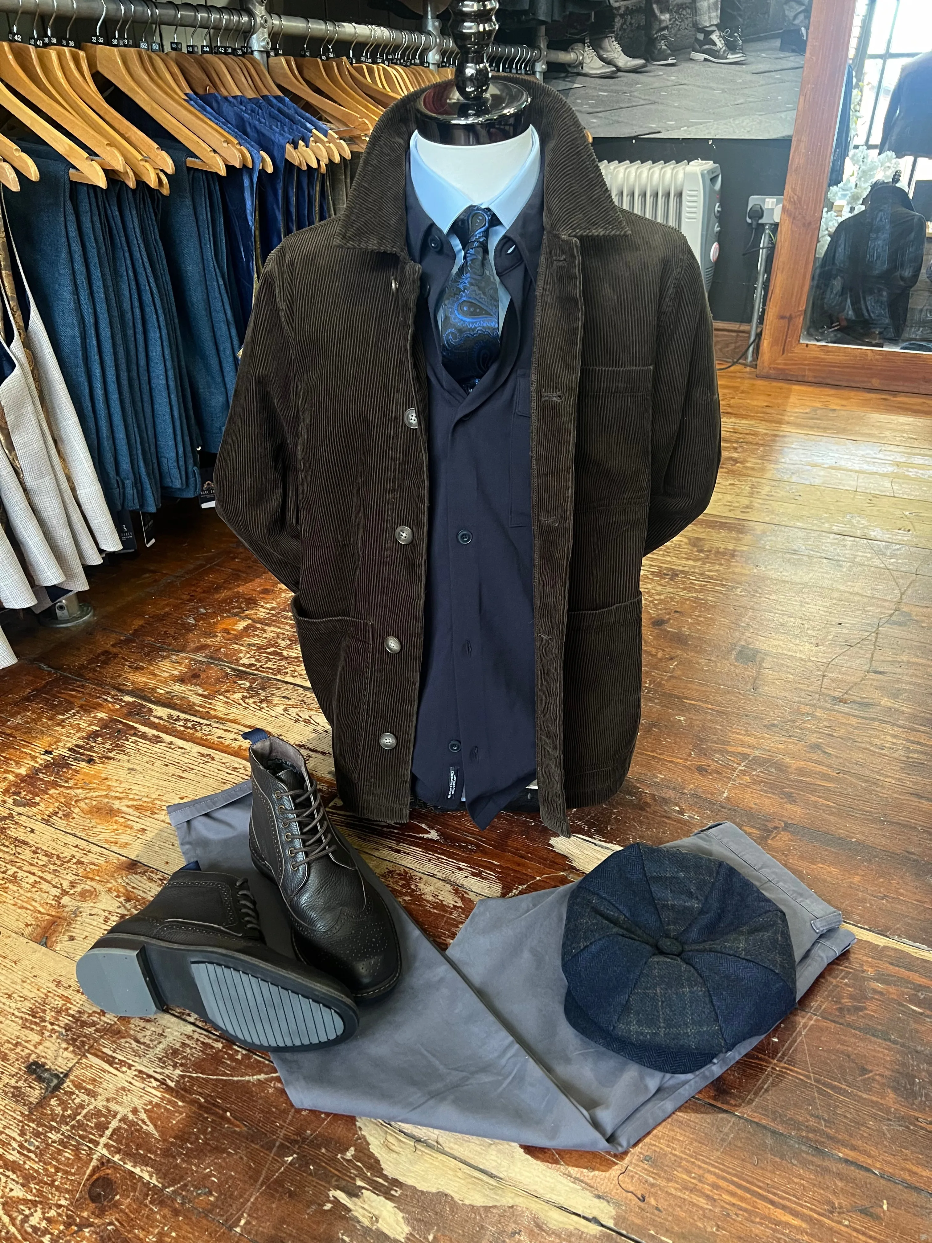 Brown and Blue Smart Casual Look