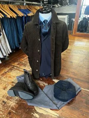 Brown and Blue Smart Casual Look