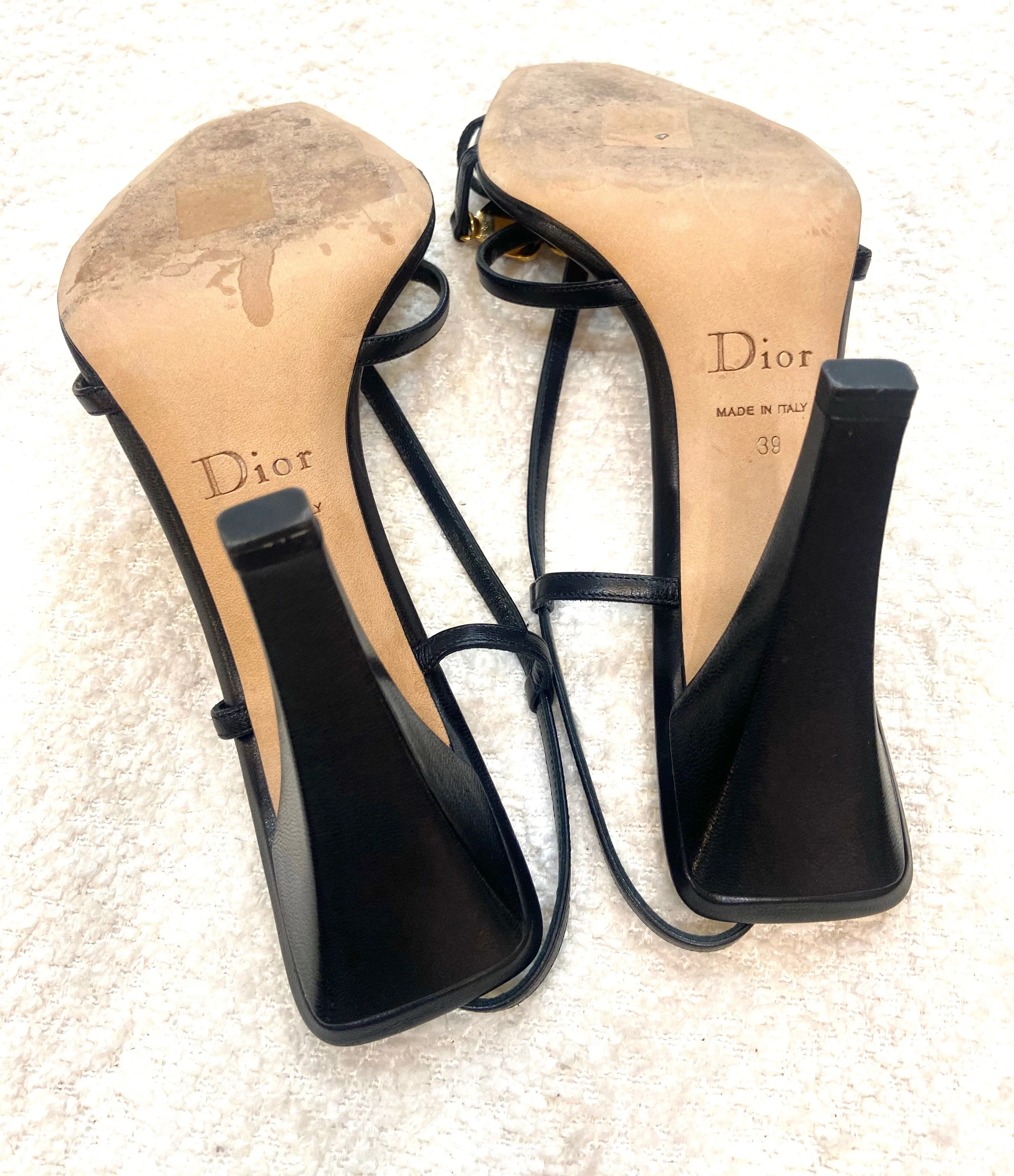 CHRISTIAN DIOR JEWELED PIEDRA SANDALS