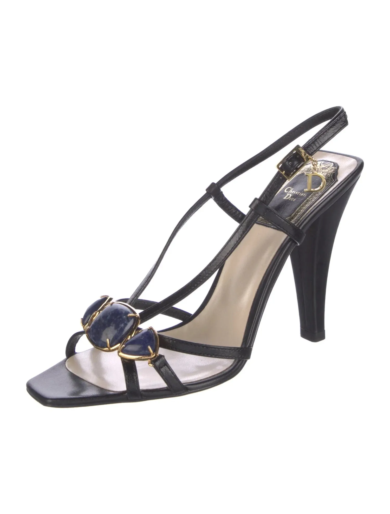 CHRISTIAN DIOR JEWELED PIEDRA SANDALS