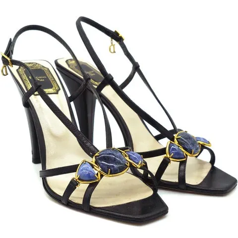 CHRISTIAN DIOR JEWELED PIEDRA SANDALS