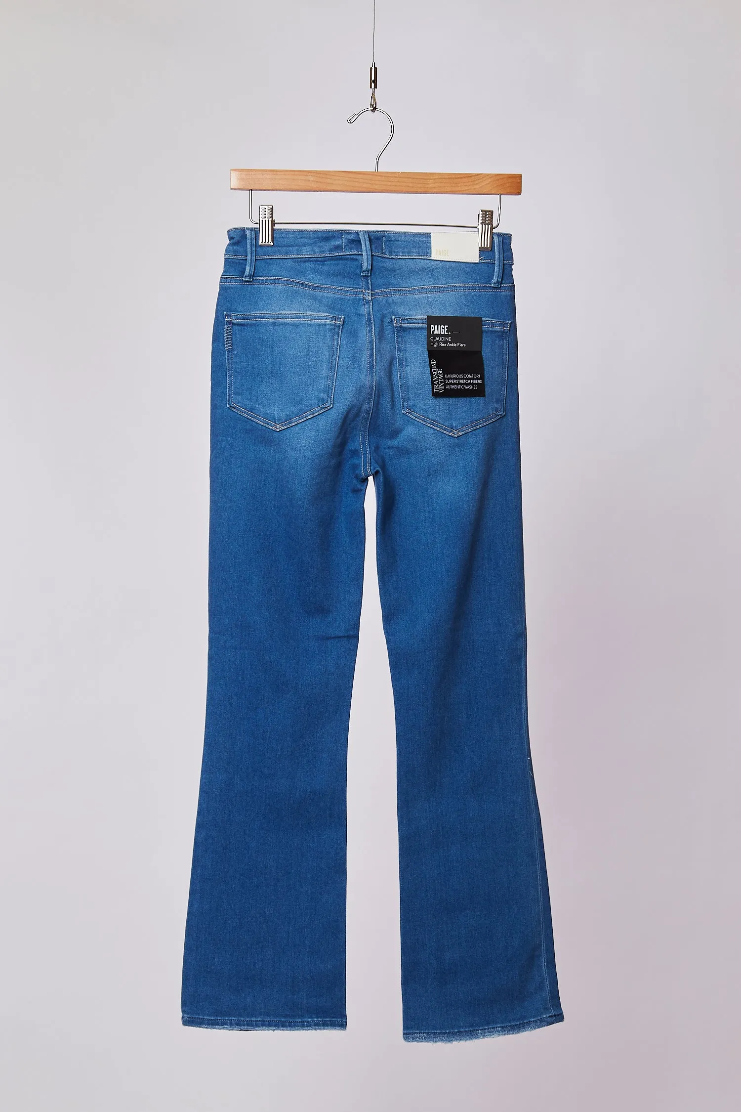 CLAUDINE HIGH RISE ANKLE FLARE TOUR DISTRESSED