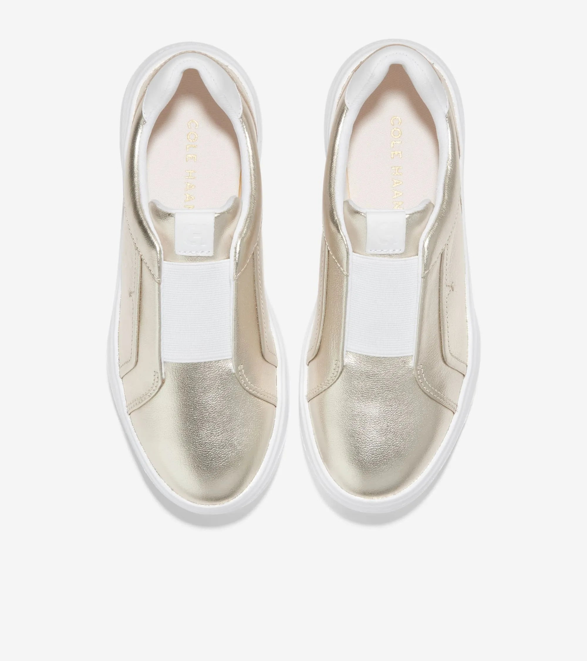 Cole Haan Grandpro Demi Slip On Sneaker Gold Talca/Optic White Low Top Shoes