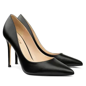 COLETER Fashion High Heel Pointy Toe Dress Shoes Slip on Stiletto Pointy Toe Pumps