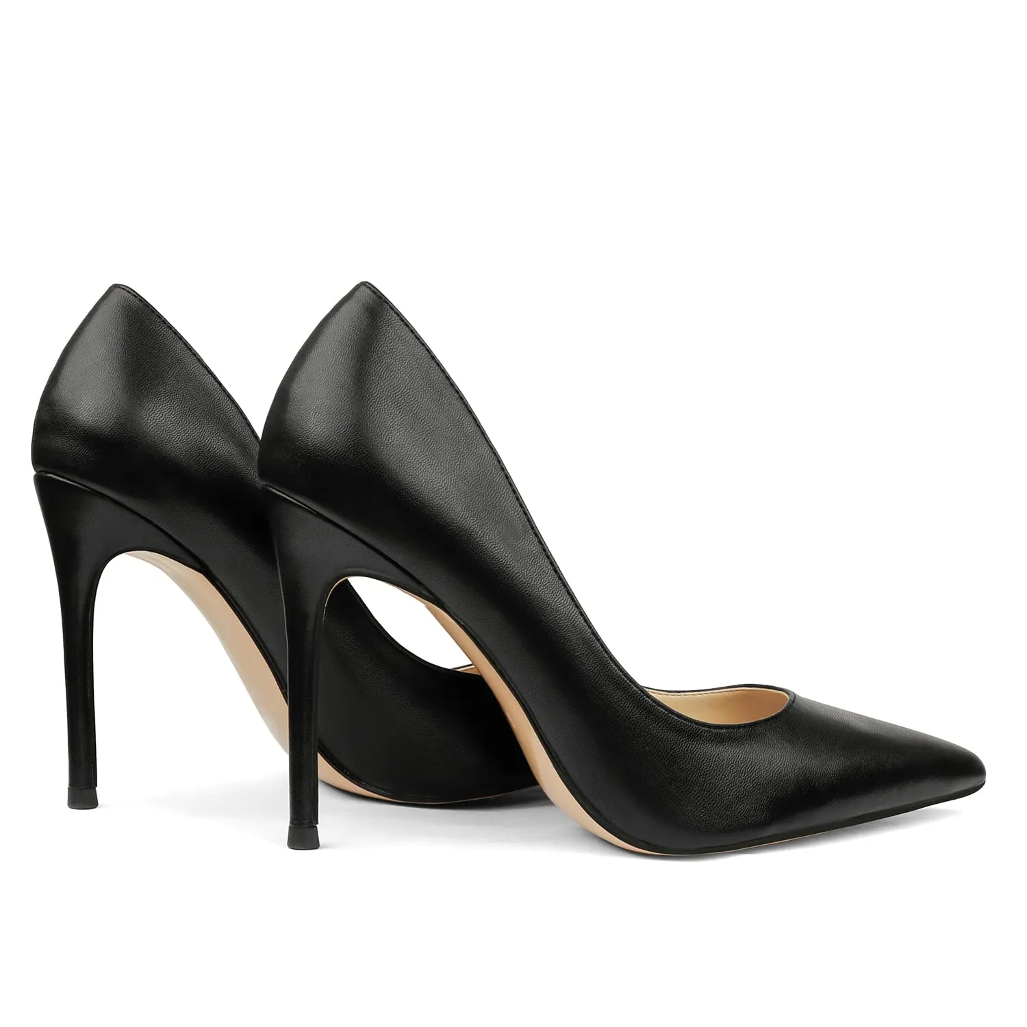COLETER Fashion High Heel Pointy Toe Dress Shoes Slip on Stiletto Pointy Toe Pumps