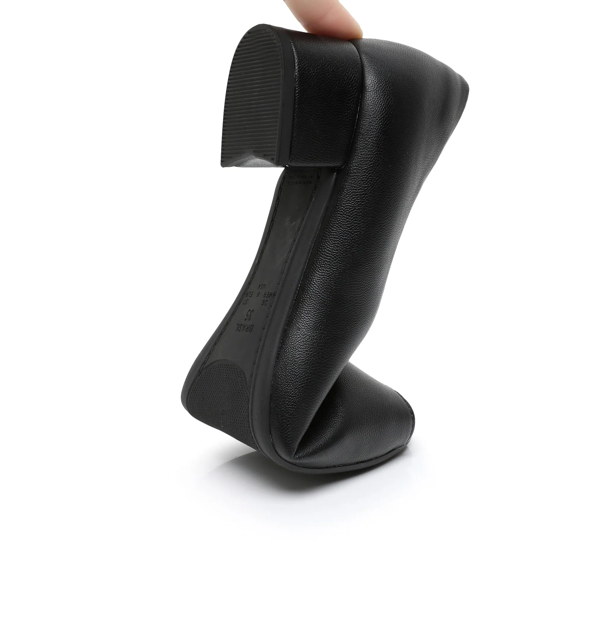 Elegant Peep Toe Pumps - Black (114.046)
