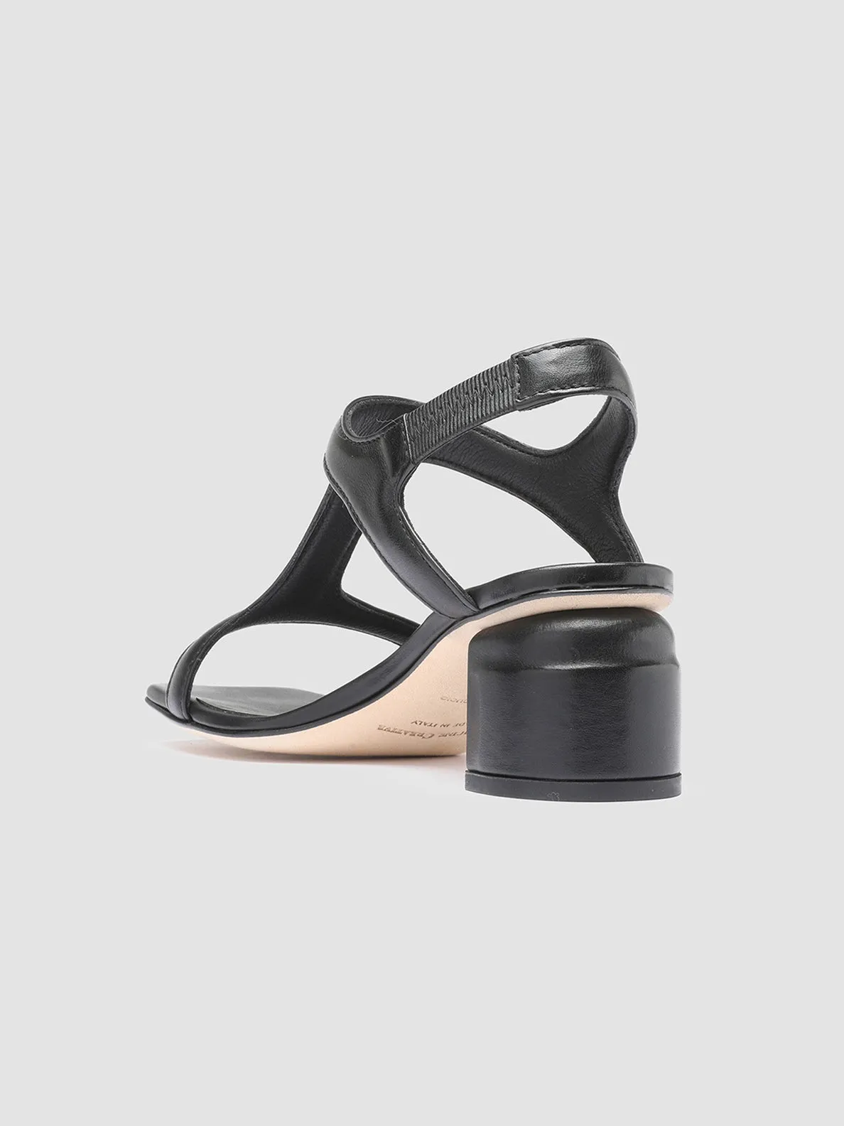 ELSIE 002 - Black Nappa Leather Sandals
