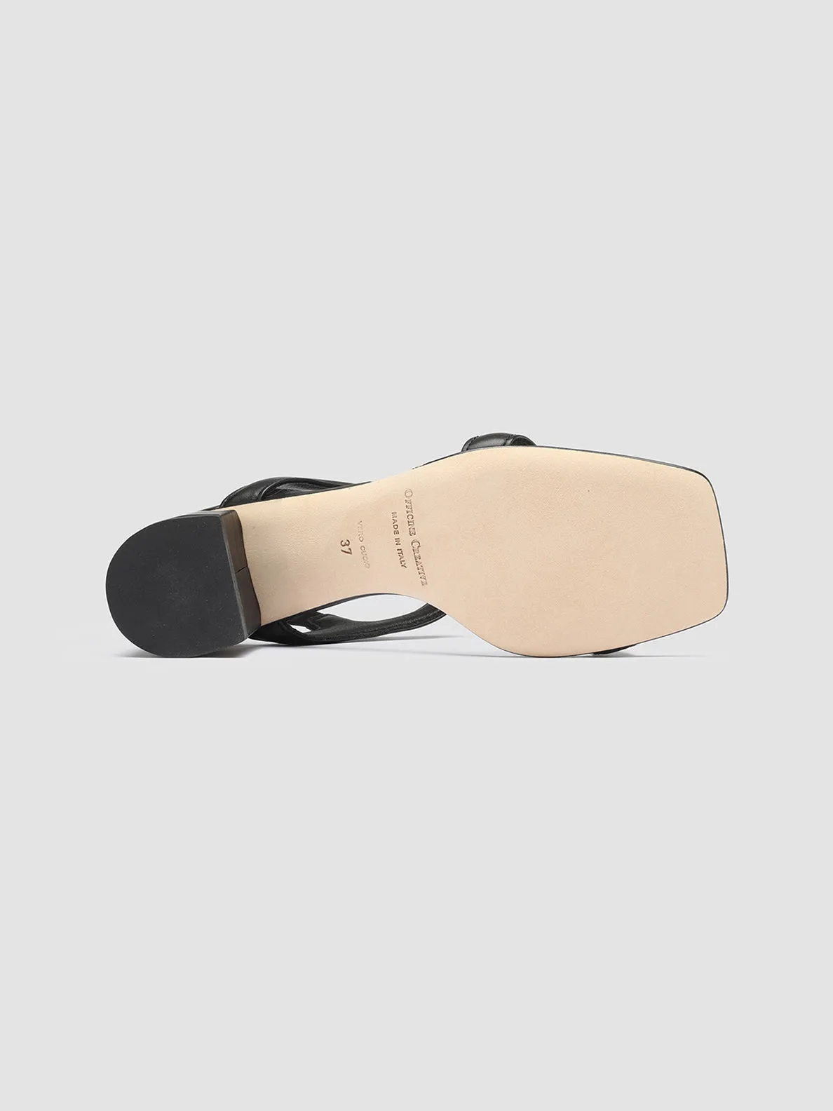 ELSIE 002 - Black Nappa Leather Sandals