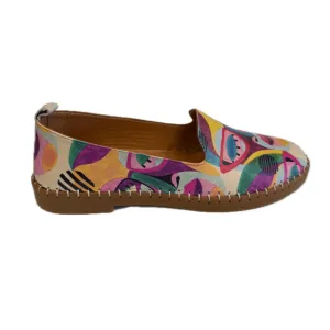 Everly Women's Frida 01 Patterned Mules- Picasso Leather