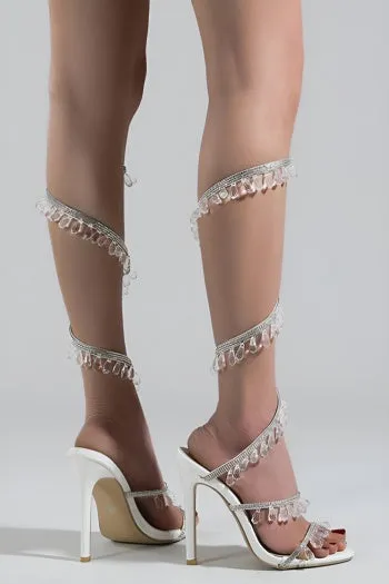 Exquisite Two-Color Rhinestone Sandals
