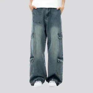 Faded lines jeans for men
