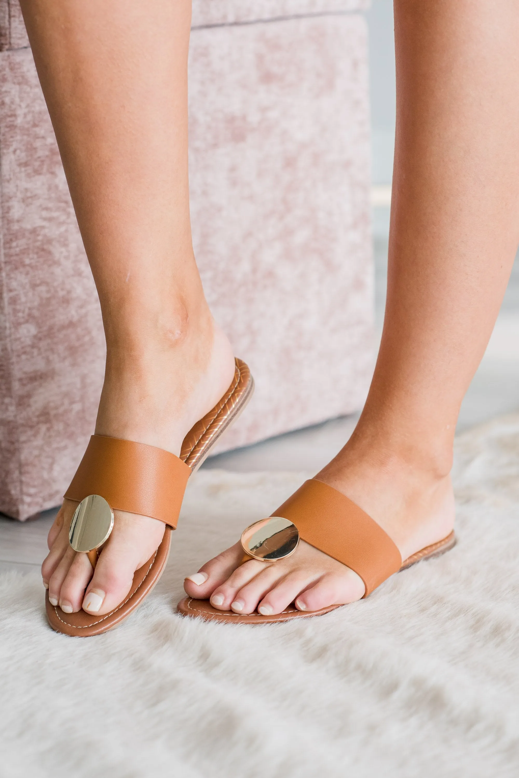 Feeling Connected Sandals, Cognac