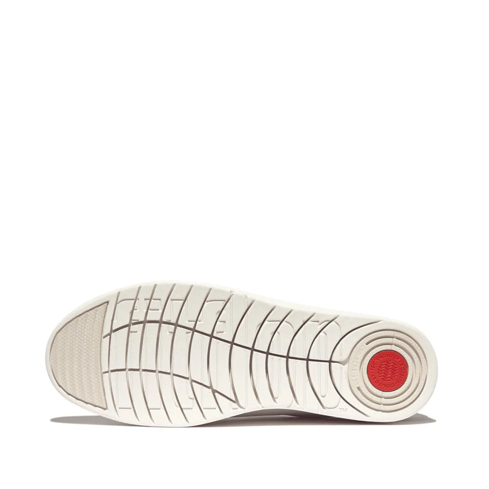 Fitflop Rally Crystal Blush Backtab Leather Sneaker White