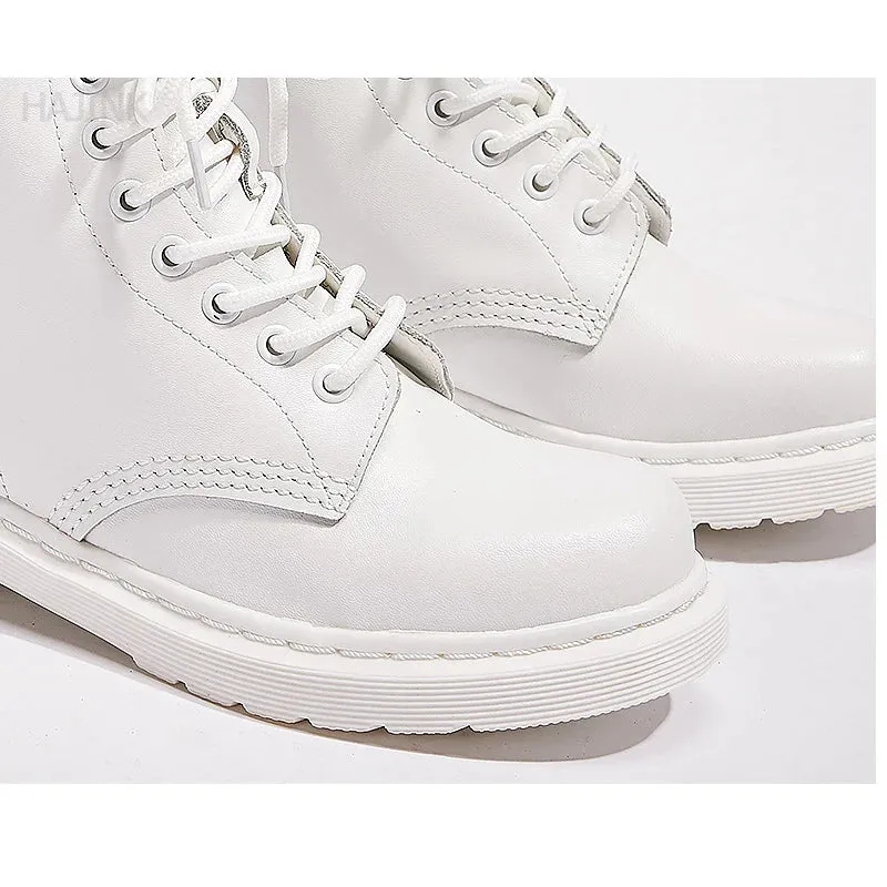 Genuine Leather Punk Ankle Boots
