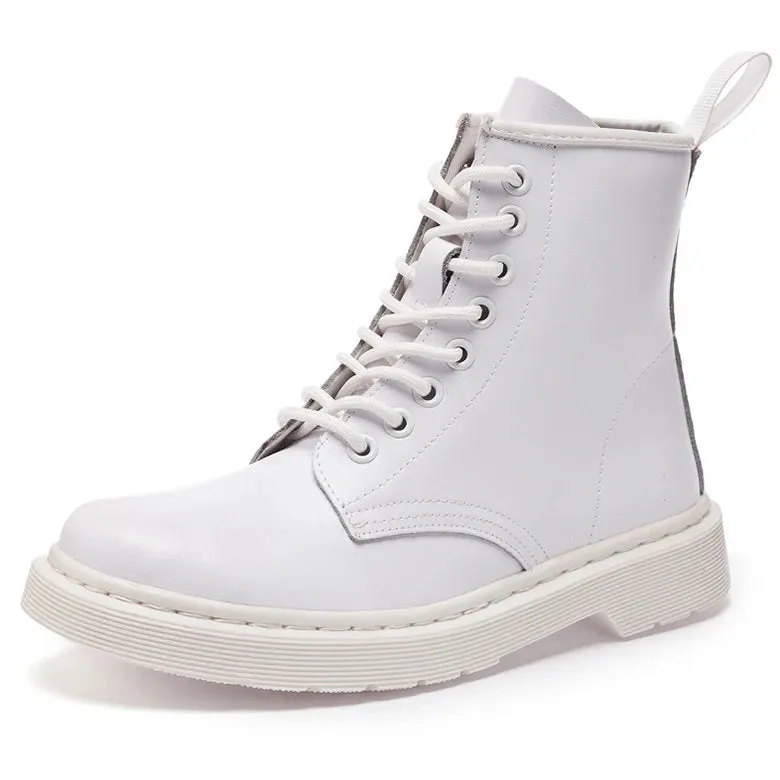 Genuine Leather Punk Ankle Boots