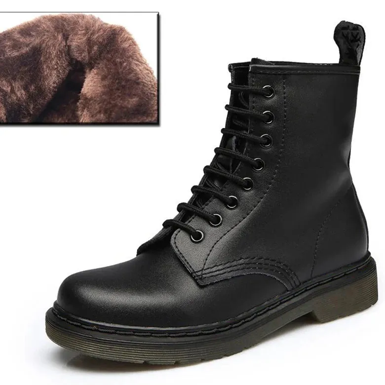 Genuine Leather Punk Ankle Boots