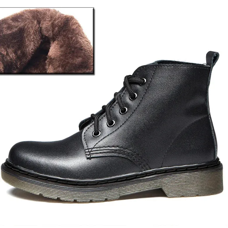 Genuine Leather Punk Ankle Boots
