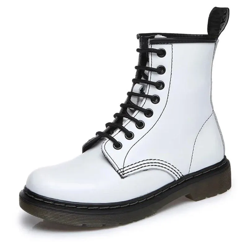Genuine Leather Punk Ankle Boots