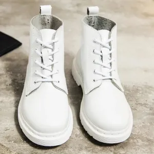 Genuine Leather Punk Ankle Boots