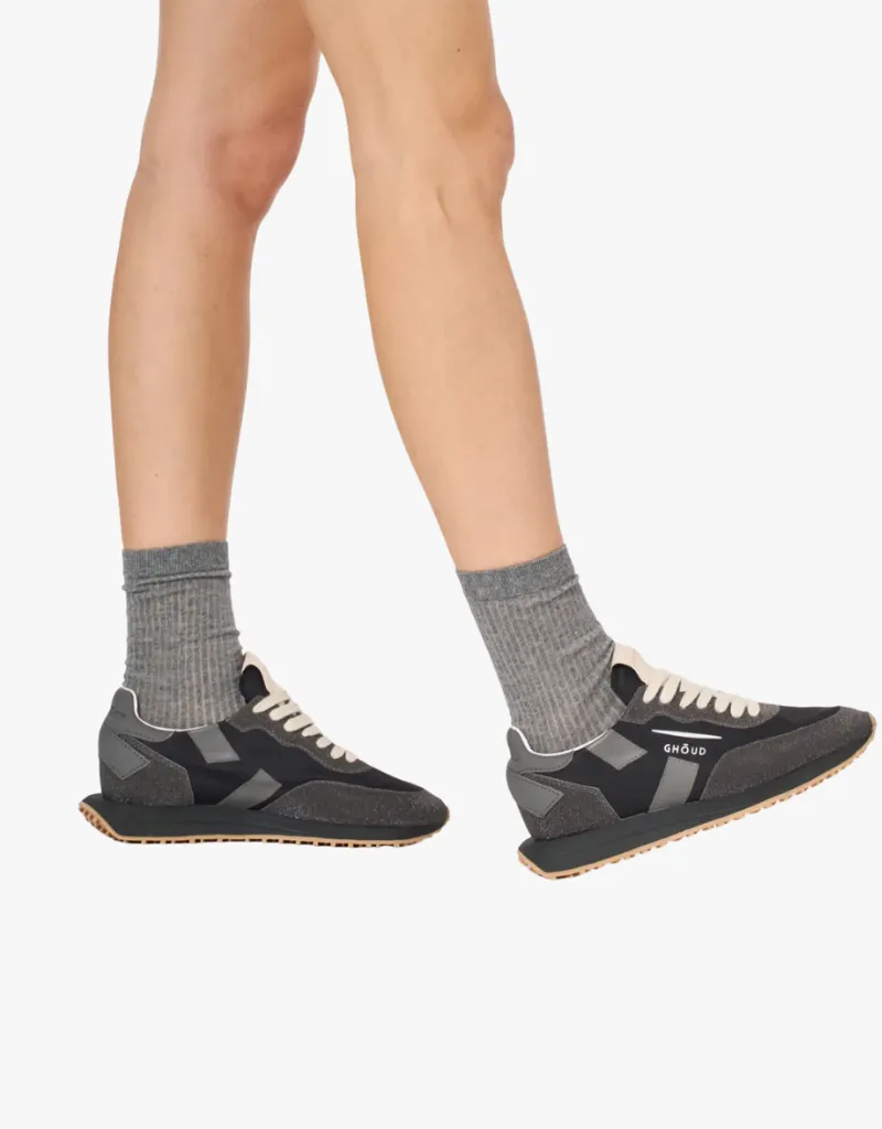 GHŌUD Rush Low Starlight Sneakers in Monoblock Black
