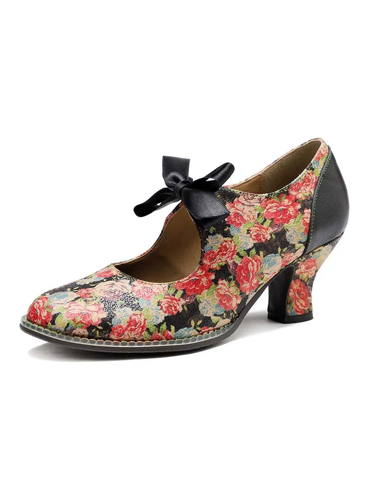 Hand-Painted Floral Laces Elegant Shoes