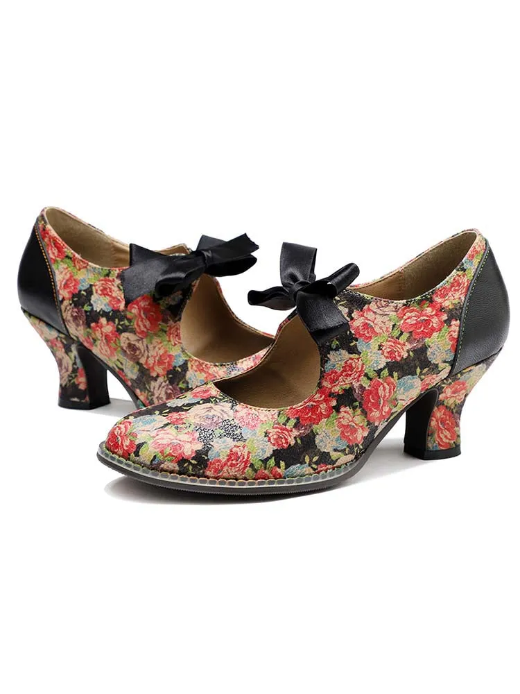 Hand-Painted Floral Laces Elegant Shoes