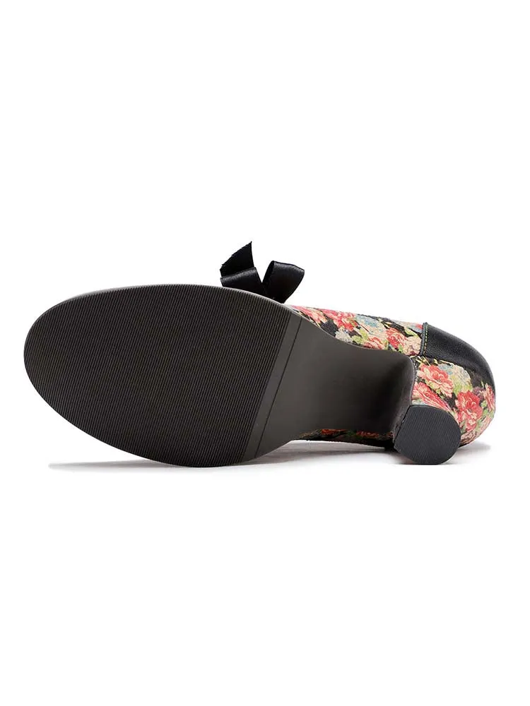 Hand-Painted Floral Laces Elegant Shoes