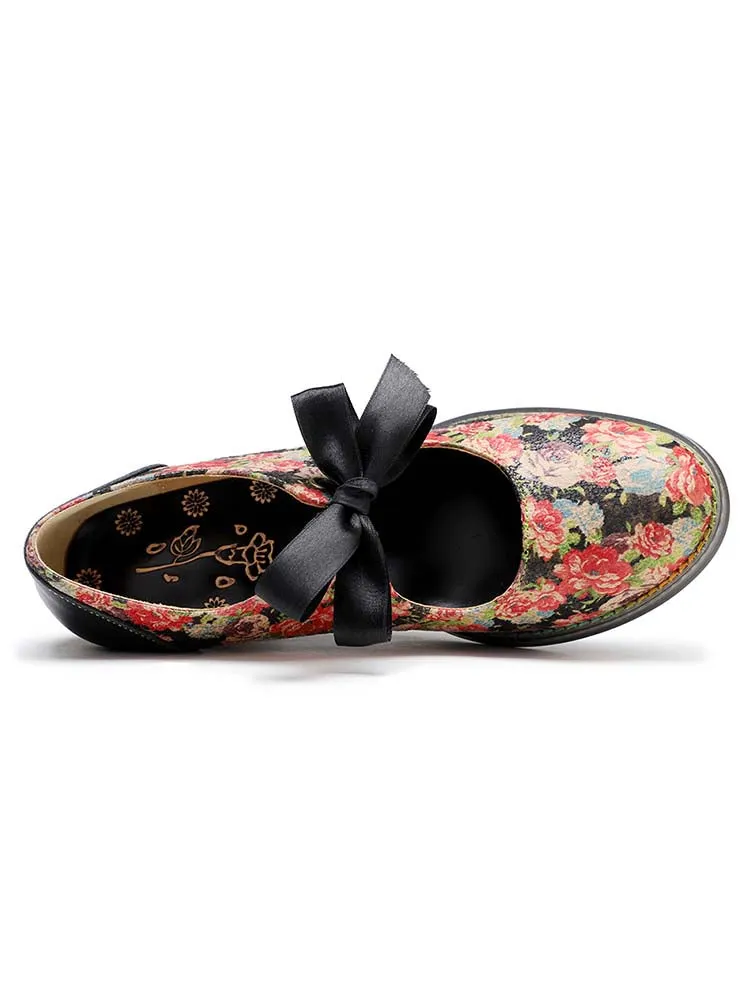 Hand-Painted Floral Laces Elegant Shoes