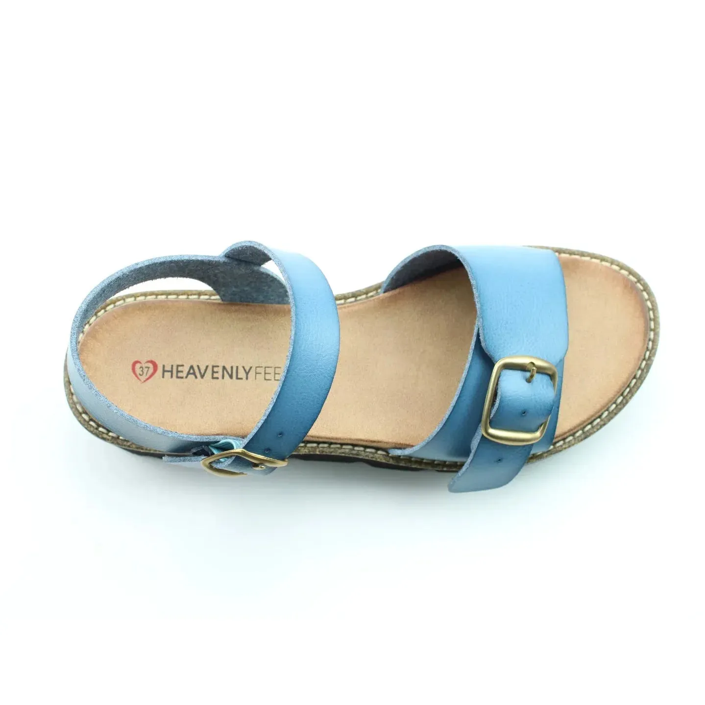 Heavenly Feet Trudy Blue Ladies Casual Comfort Sandals