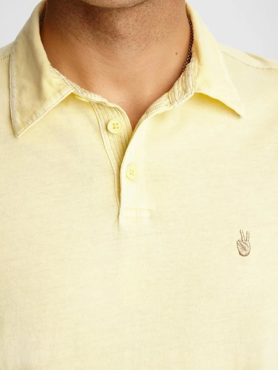 John Varvatos KNOXVILLE S/S PEACE POLO Lemon
