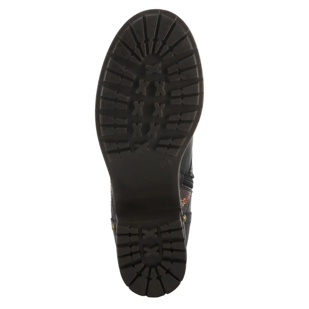 L'artiste By Spring Step Marty-Met Black Multi Leather Boot (Women's)