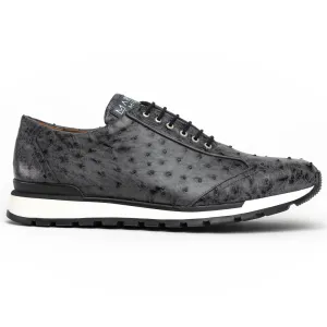 Marco Di Milano Scanno Ostrich and Rubber Antique Gray