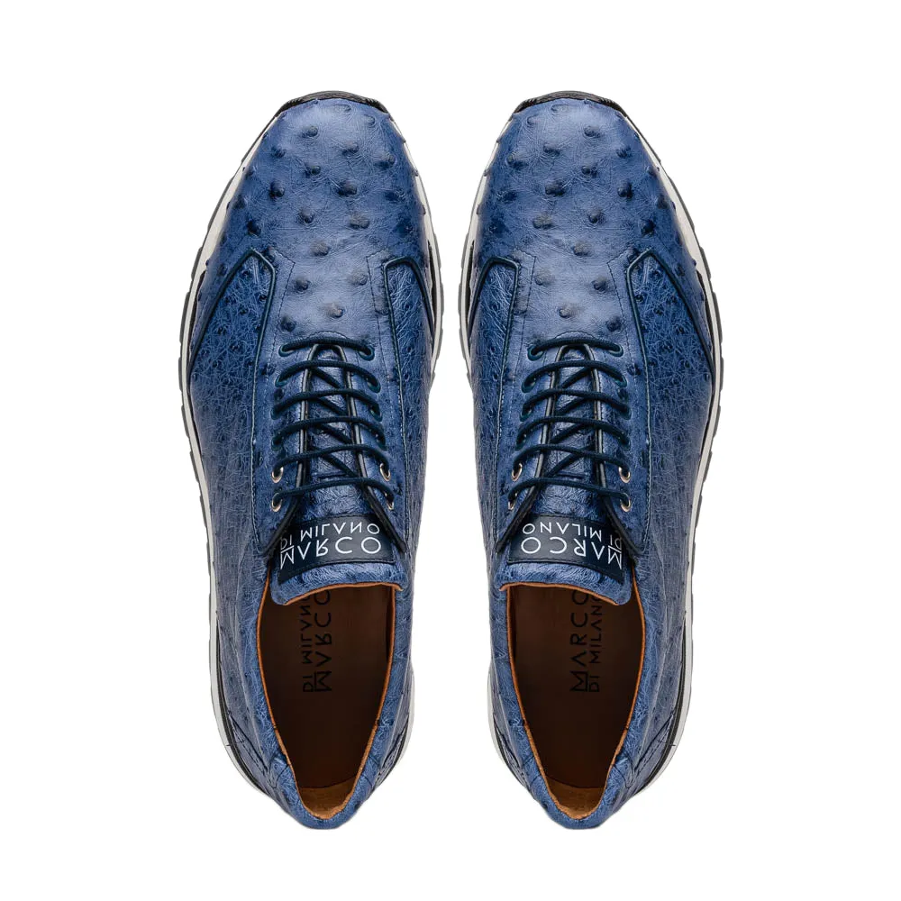 Marco Di Milano Scanno Ostrich and Rubber Navy