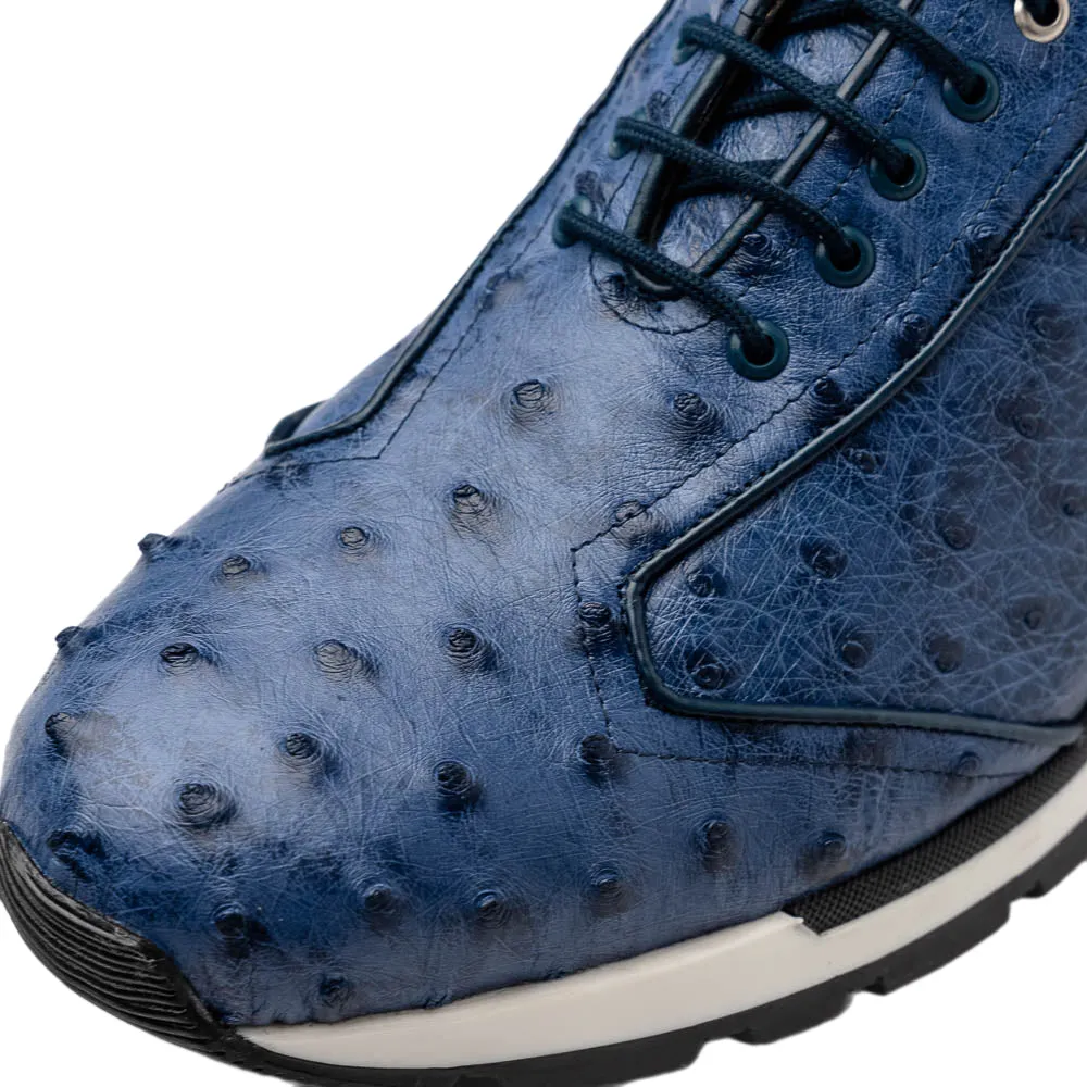 Marco Di Milano Scanno Ostrich and Rubber Navy