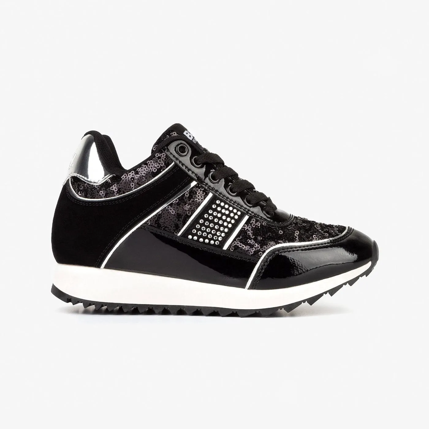 Mum's Black Sequins Sneakers