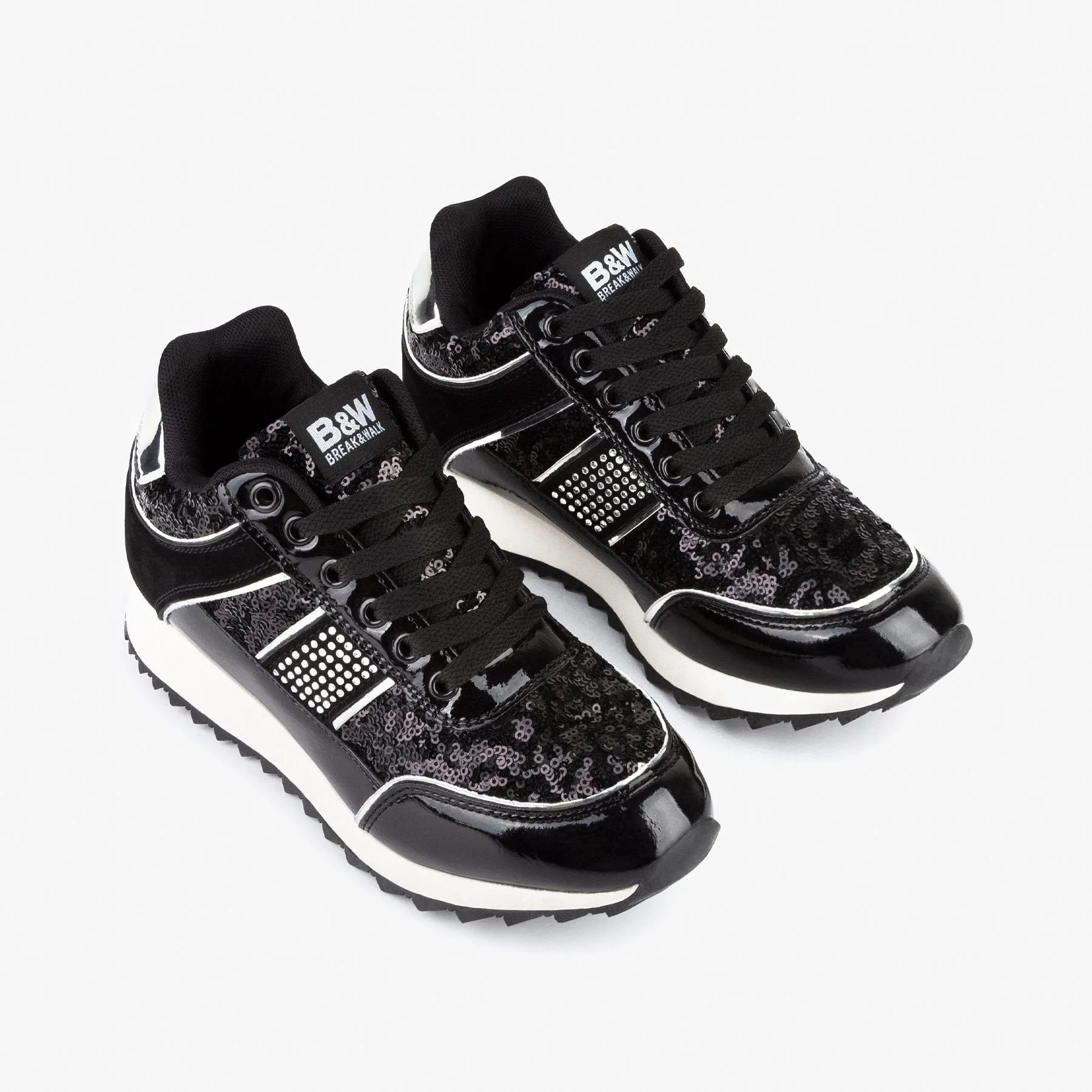 Mum's Black Sequins Sneakers