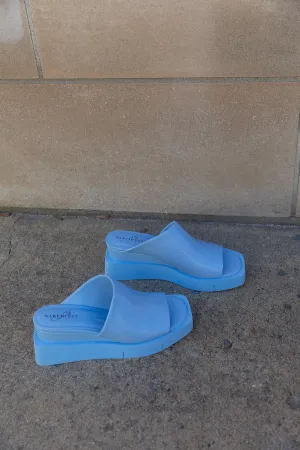 NAKED FEET - INFINITY in LIGHT BLUE Wedge Sandals