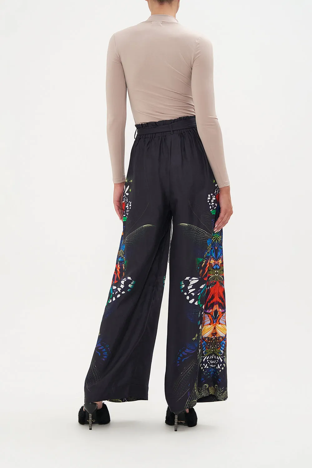 PAPERBAG WAIST WIDE LEG PANT FLUTTER BY